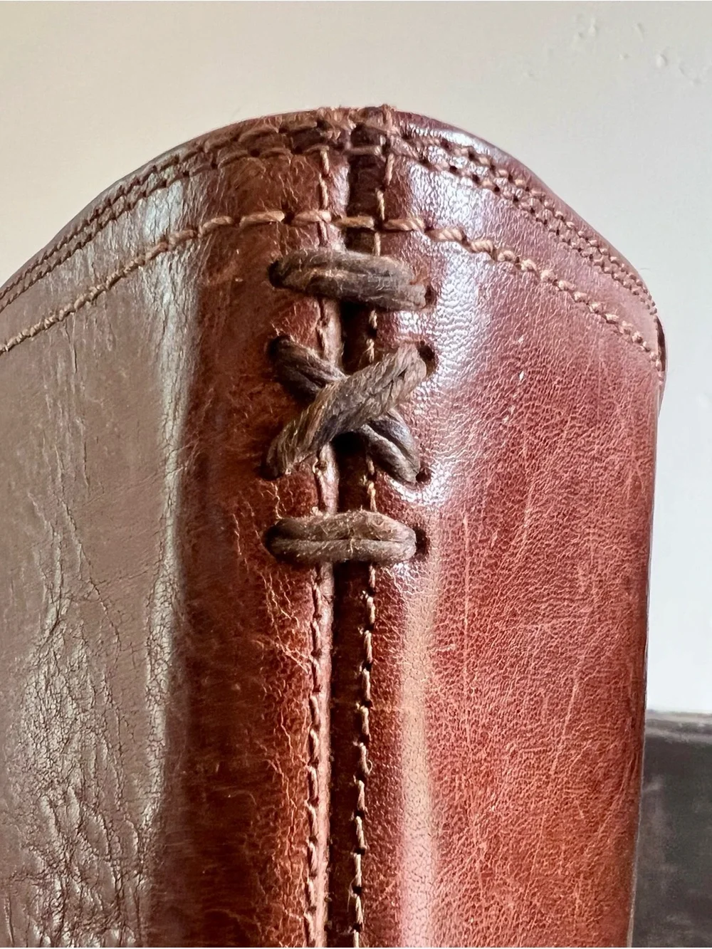 Frye / Leather Mid-Calf Zip Heel Boots / Size 7 - Picture 5 of 13